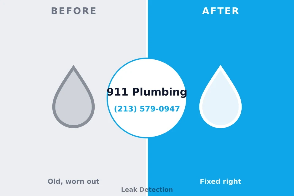 Before and after: plumbing repair Lake Dalecarlia, IN